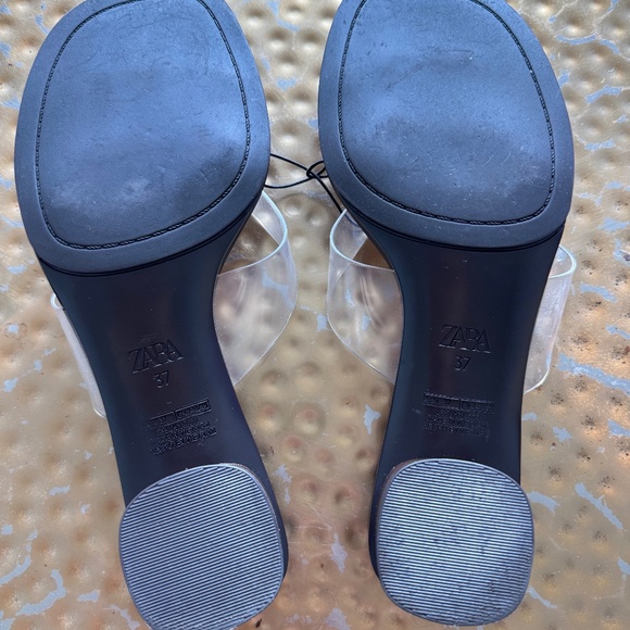ZARA Heeled Vinyl Sandals New with Tags - US 6  ✨ - Picture 12 of 12